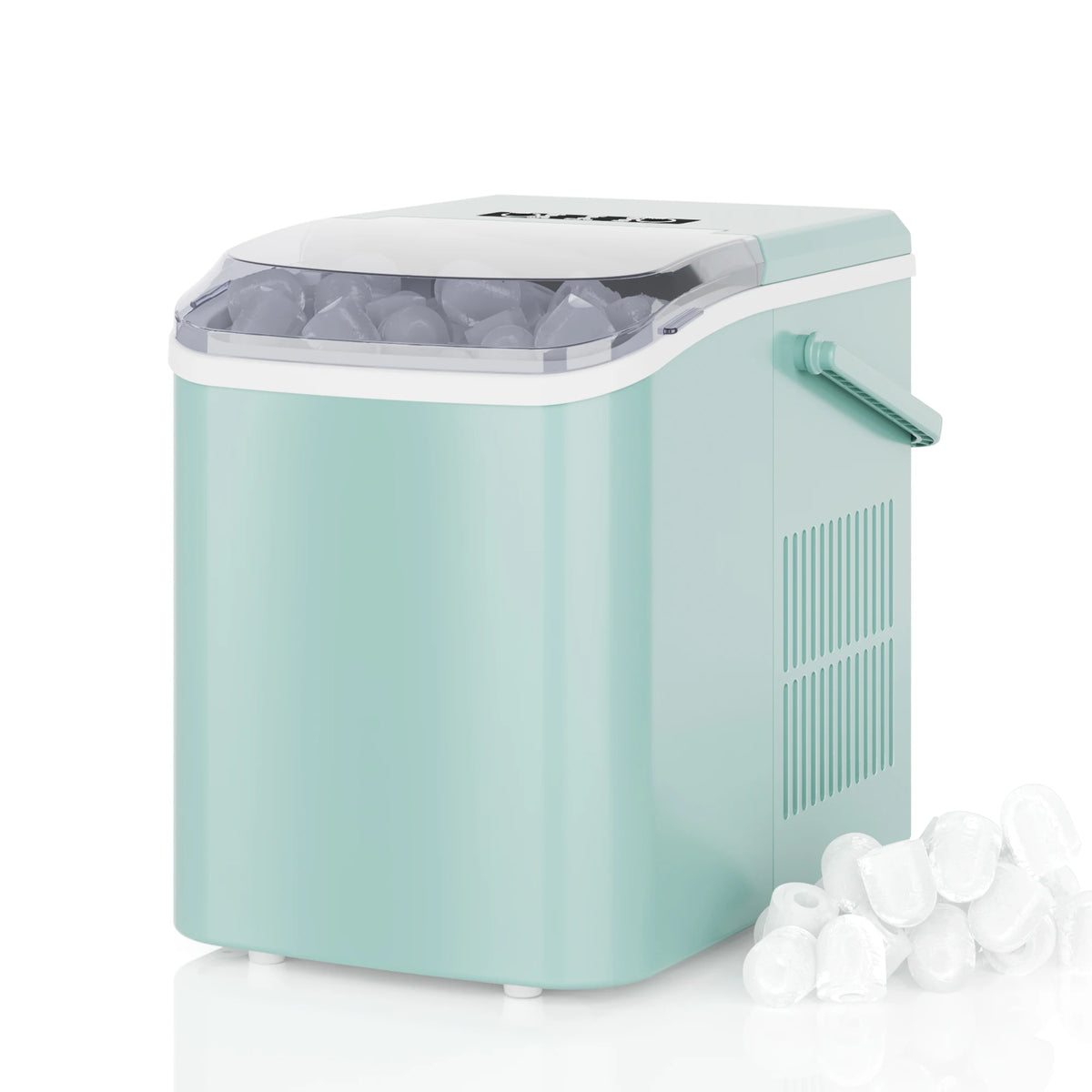Countertop Ice Maker with Handle 9 Bullet Ice Cubes Ready in 6 Mins