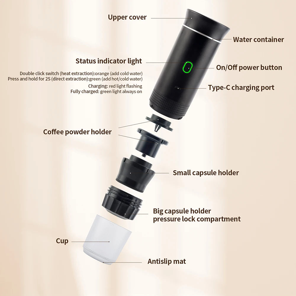 Wireless Electric Portable Espresso Coffee Machine