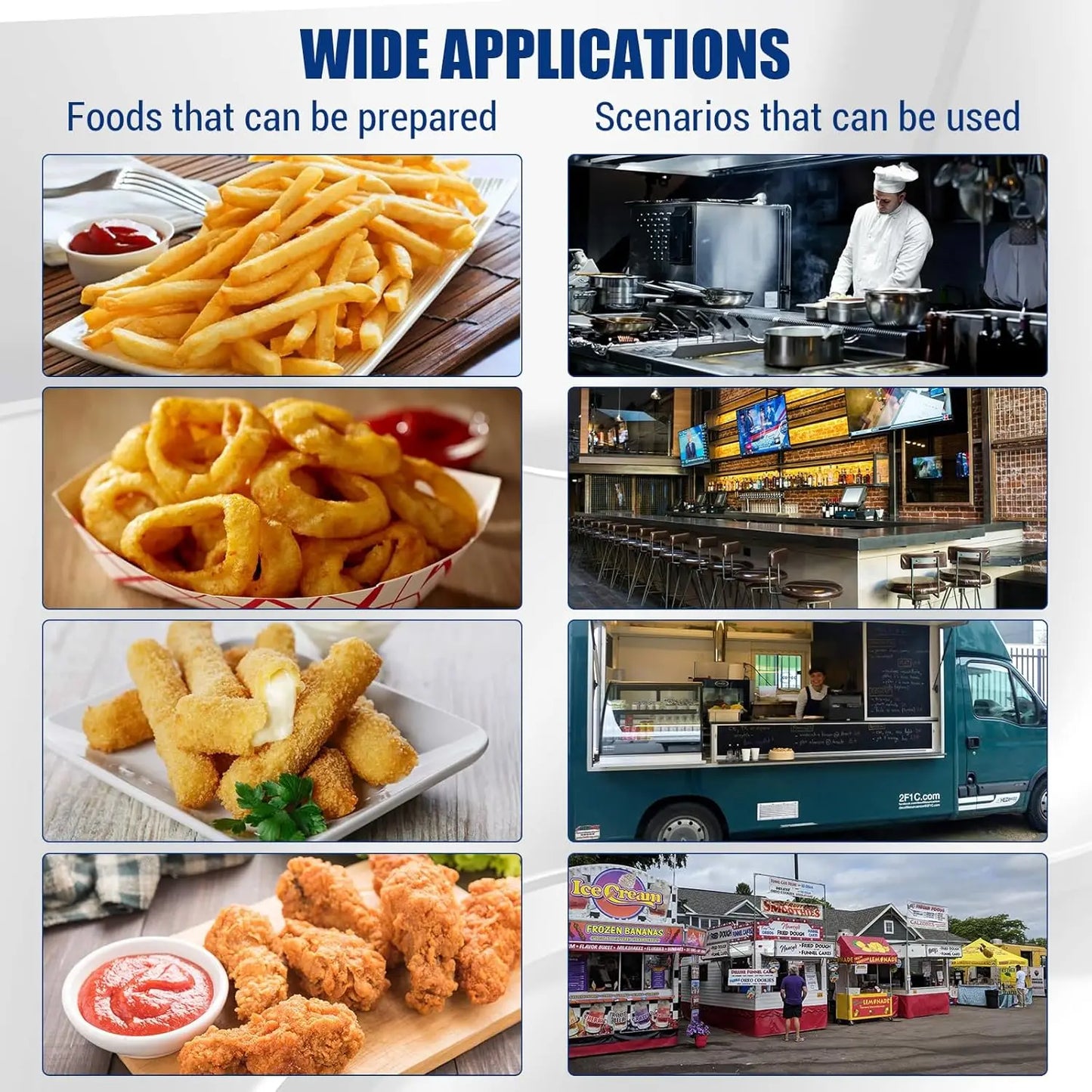 1800W 8.4 QT Commercial Deep Fryer with Basket Electric Oil Fryer Stainless Steel Deep Fryer for Restaurant and Home