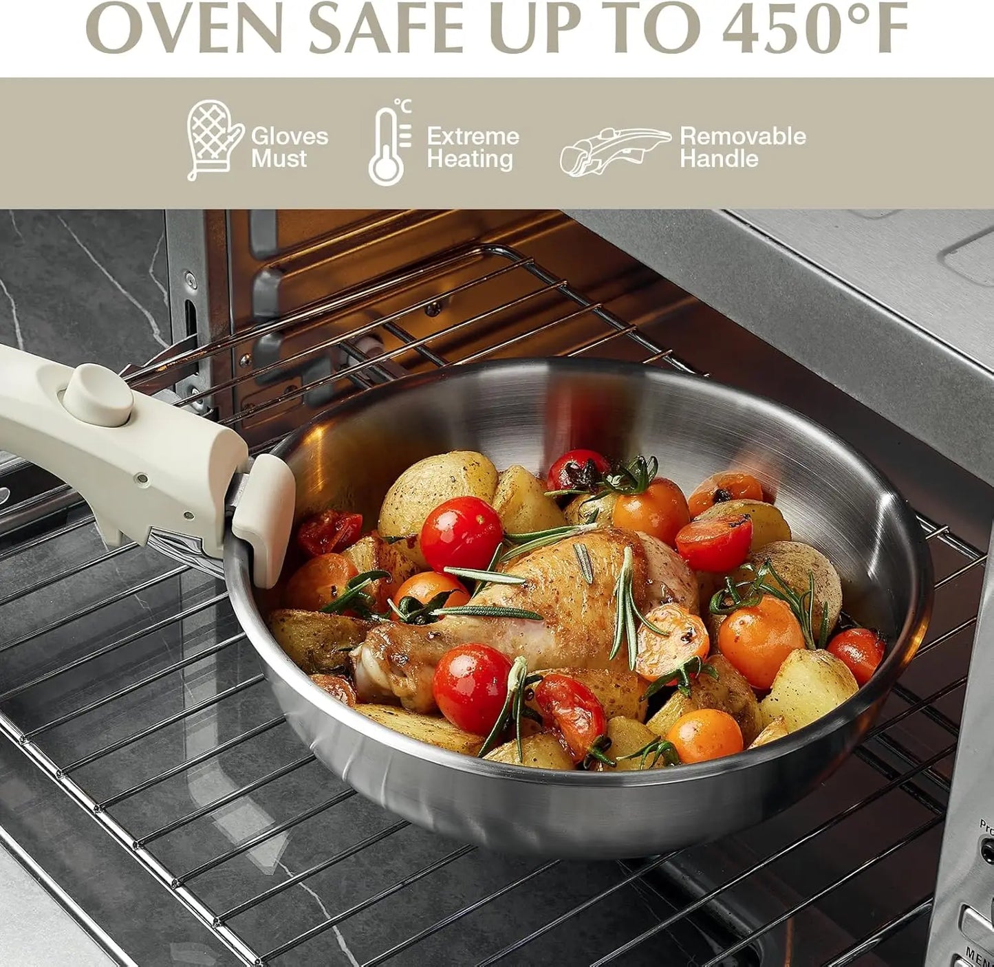 KOCH SYSTEME CS Stainless Steel Pots and Pans Set,