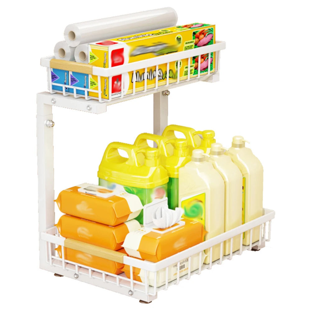 2-Tier Pull Out Cabinet Organizer