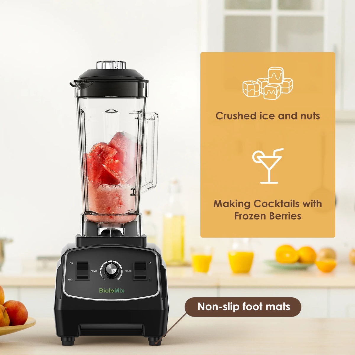 BPA Free 3HP 2200W Heavy Duty Commercial Grade Blender