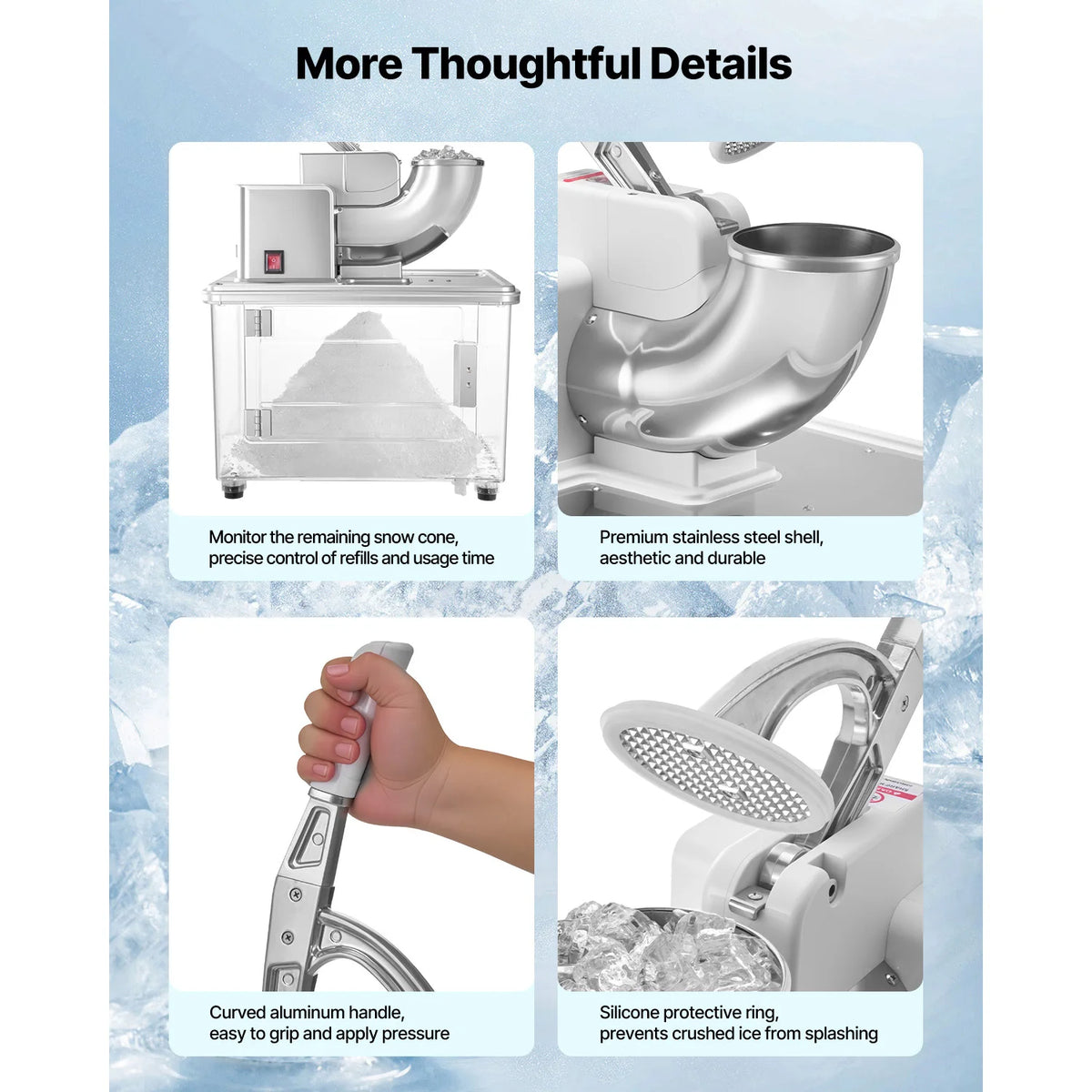 661LBS/H Commercial Ice Crusher