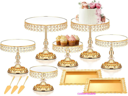 12 Pieces Gold Cake Stand Set, Vintage Cake Display