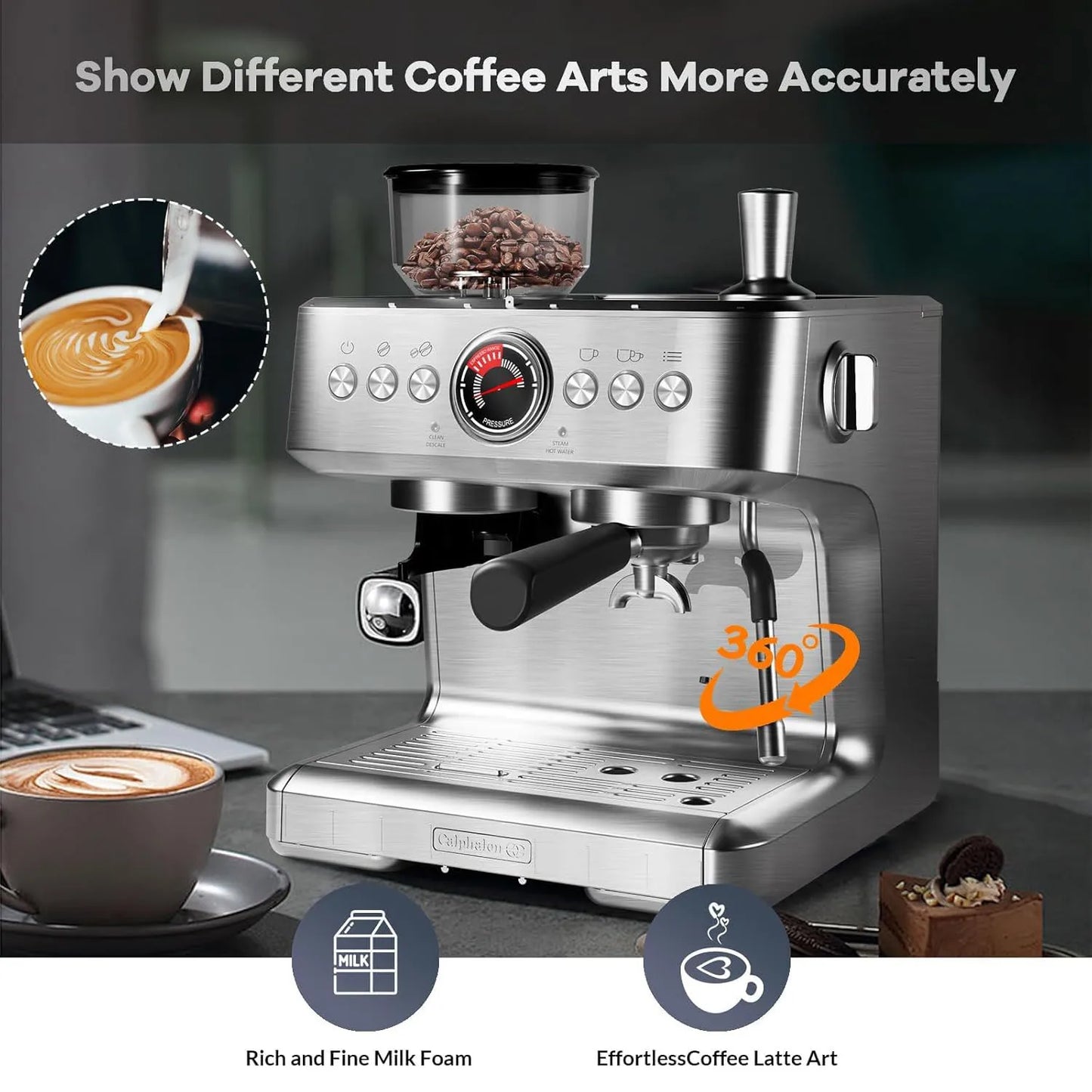Espresso Machine with Grinder