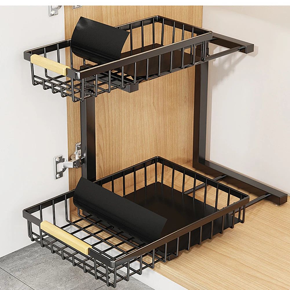 2-Tier Pull Out Cabinet Organizer