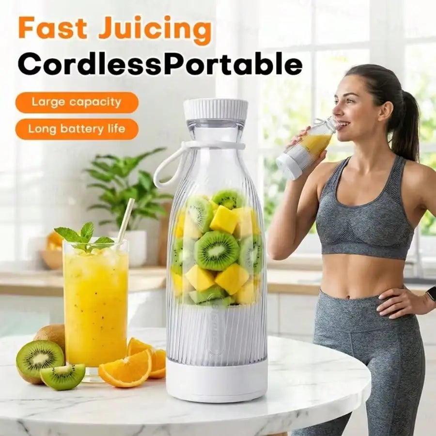 2-In-1 Portable Blender And Juicer, USB Rechargeable,