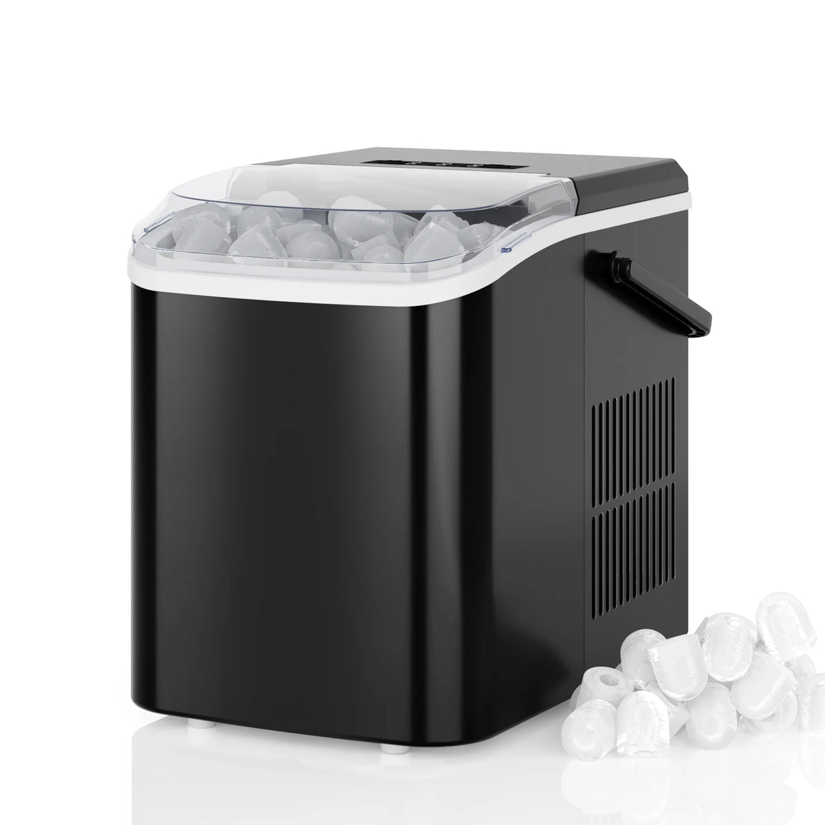 Countertop Ice Maker with Handle 9 Bullet Ice Cubes Ready in 6 Mins