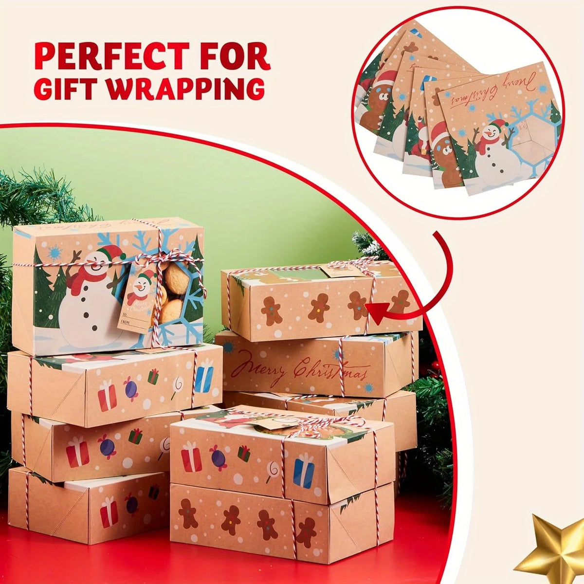 24 PCS Christmas Cookie Gift Baking Box