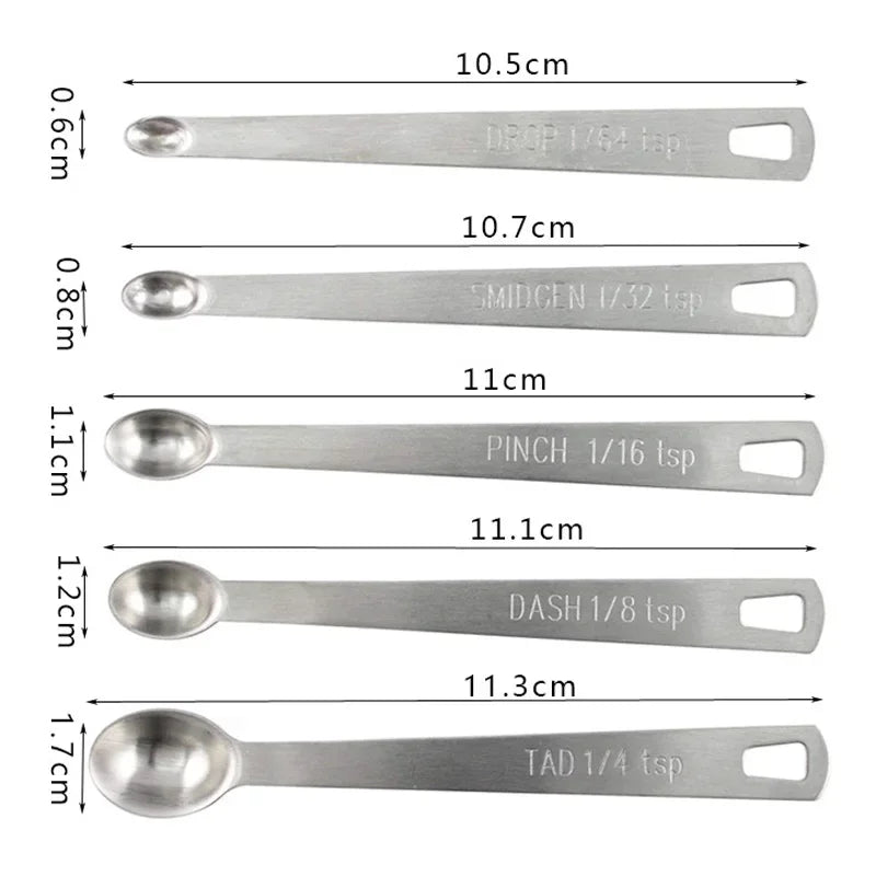 5Pcs/set Mini Measuring Spoon Set