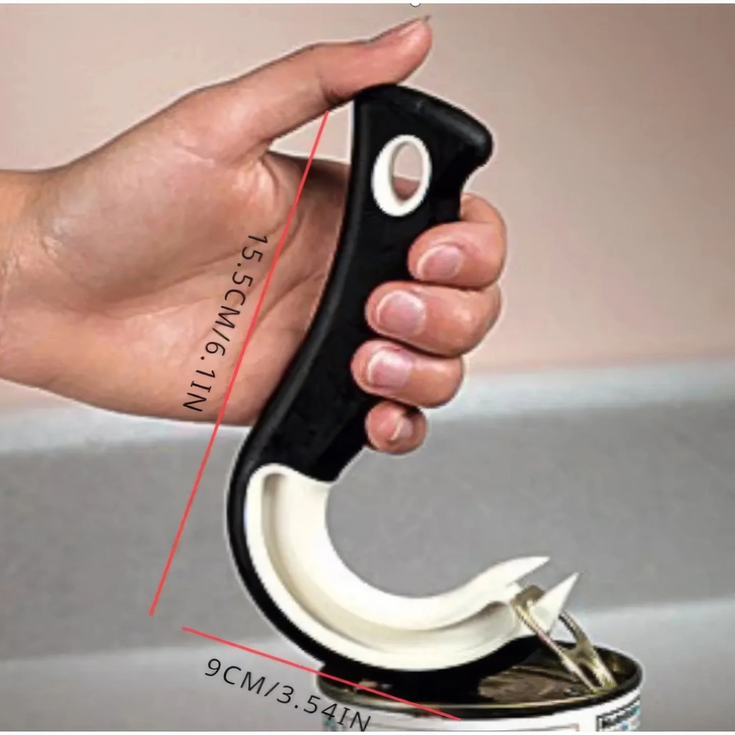 1/2 Hook Type Can Opener Black,