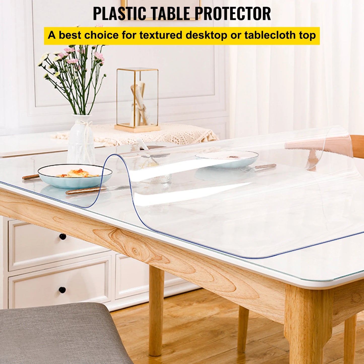 1.5-2mm PVC Table Cloth Transparent