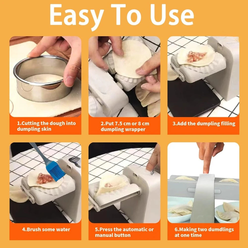 Double head automatic electric dumpling machine