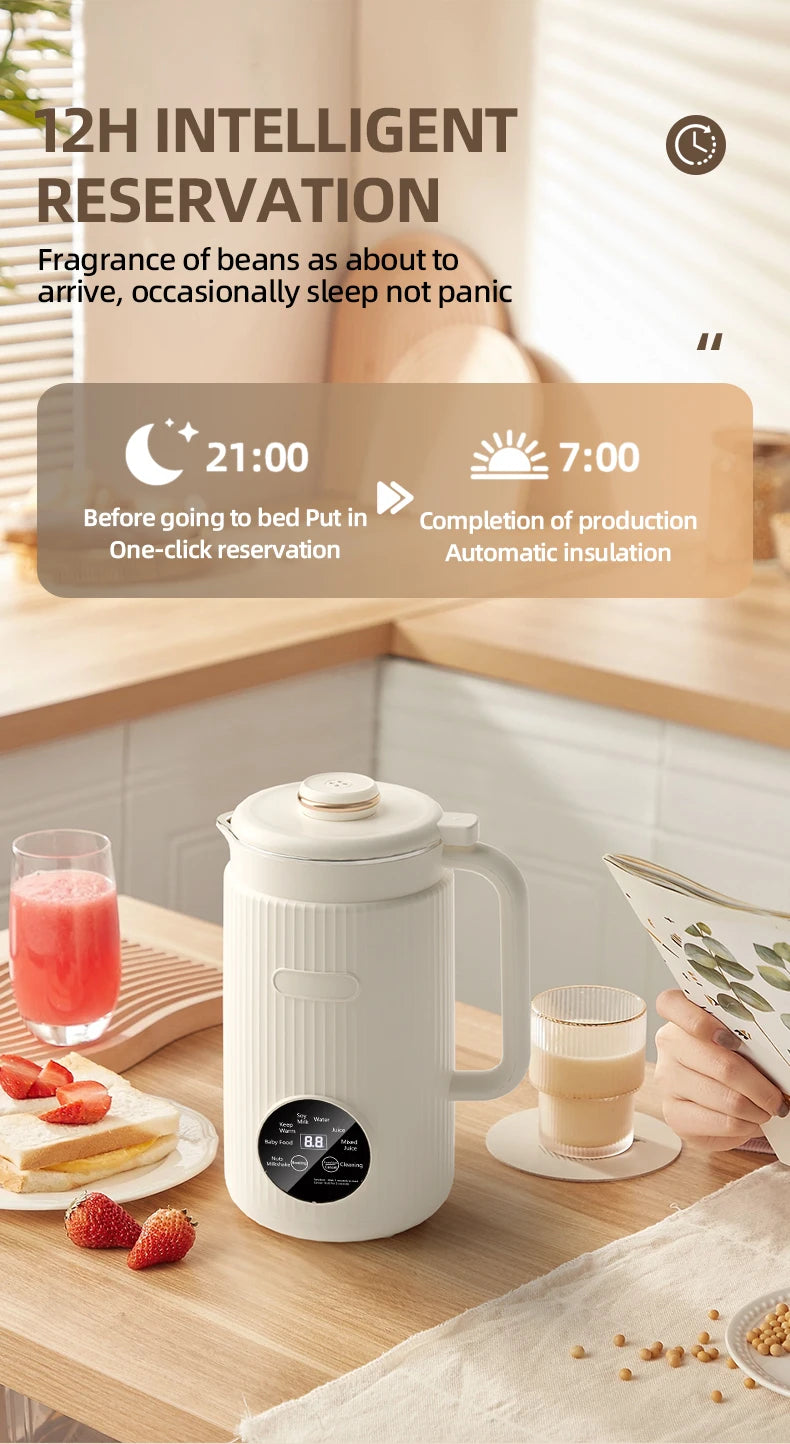 8-in-1 Multifunctional Automatic Nut Milk Machine&Coffee Maker
