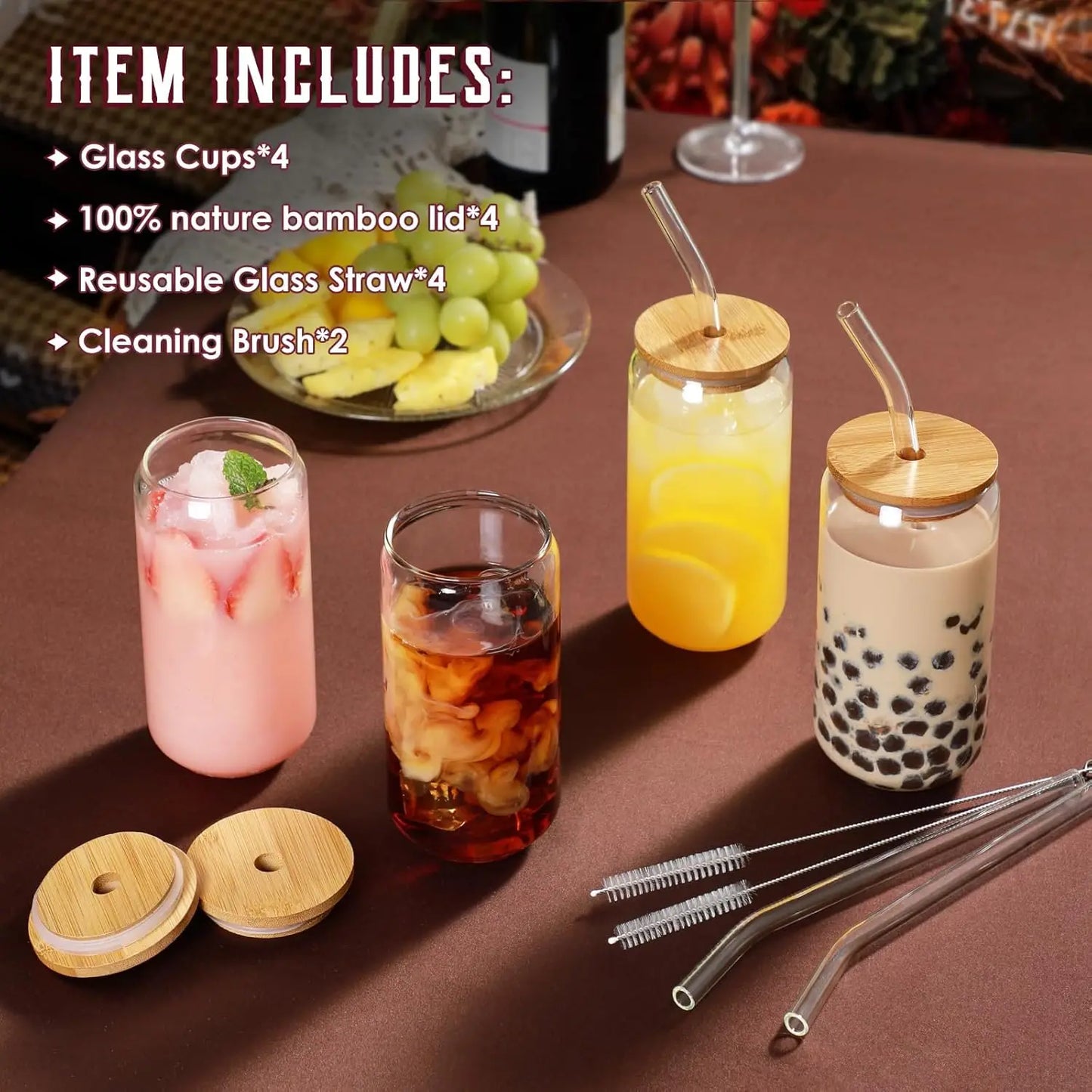 4Pcs Drinking Glasses
