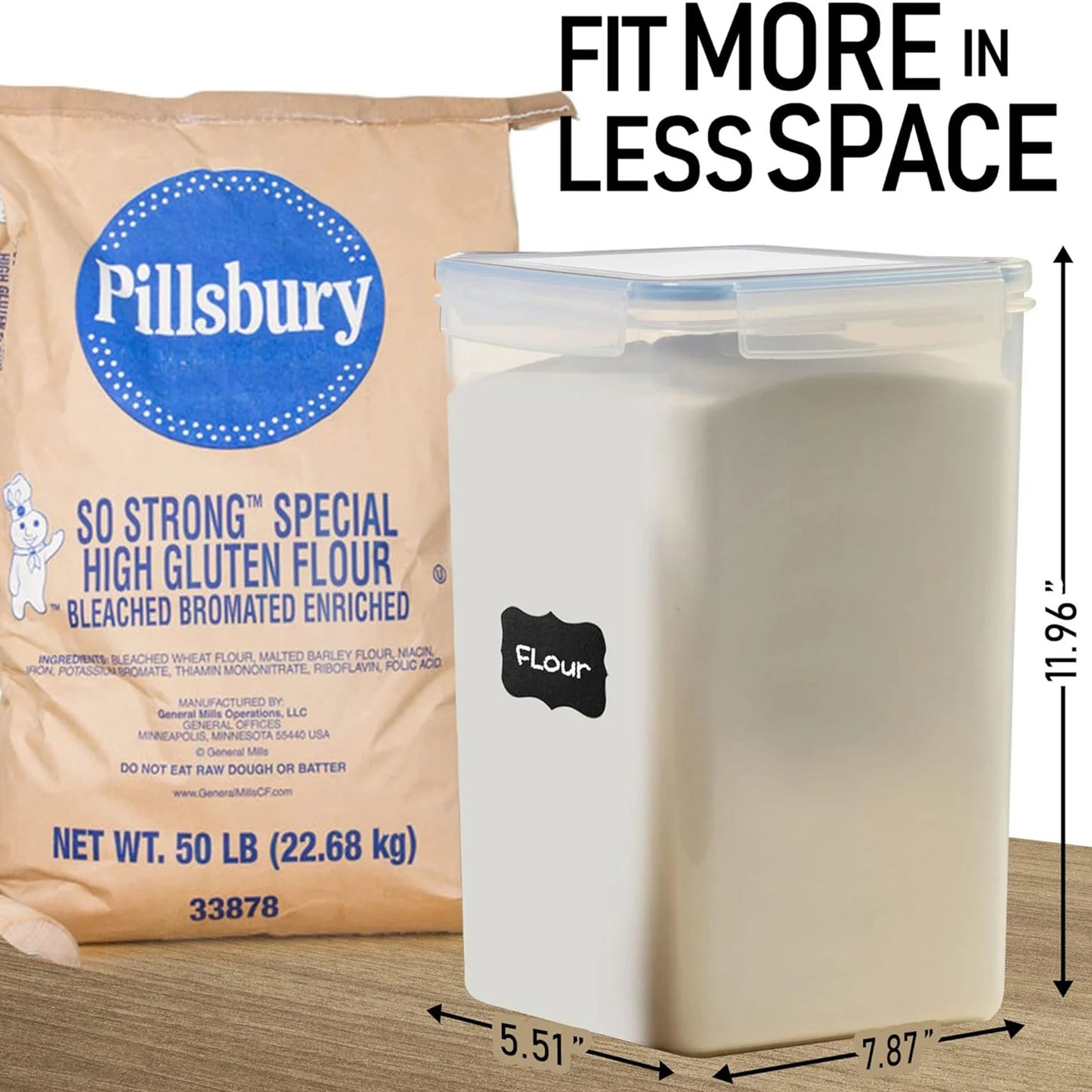 2Pcs 8.5L Large Food Storage Containers With Lids Airtight Pantry