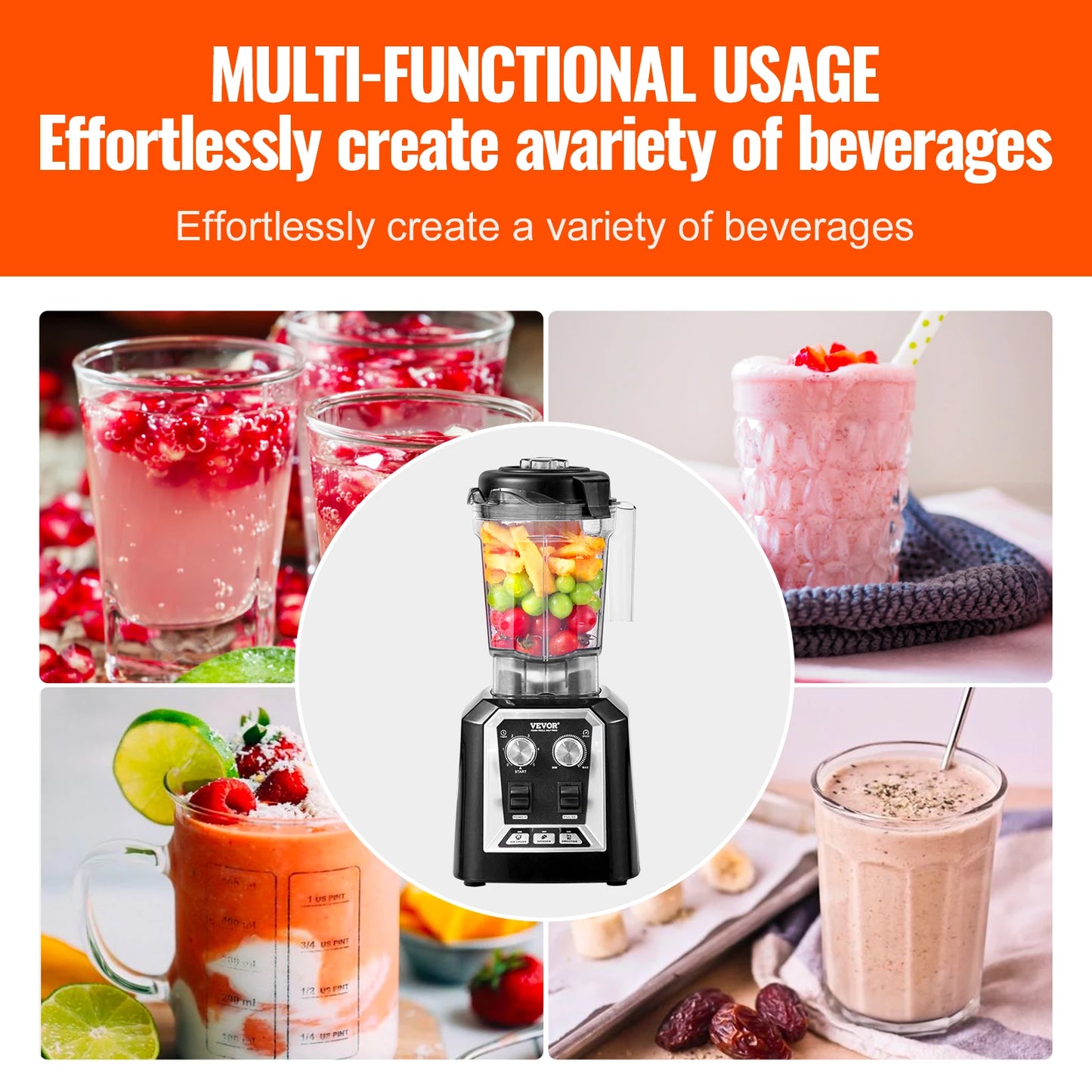 2L Smoothie Blender Professional