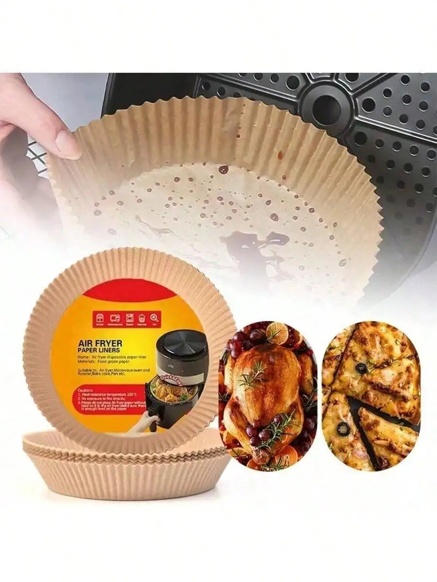 100/50pcs Disposable Square & Round Air Fryer Baking Paper,