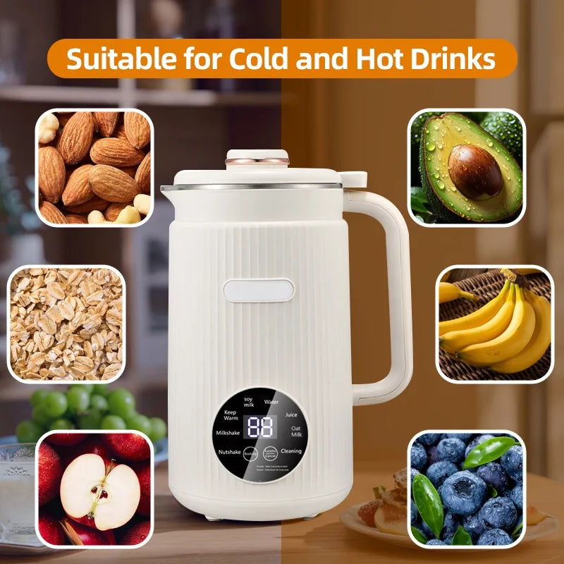 8-in-1 Multifunctional Automatic Nut Milk Machine&Coffee Maker