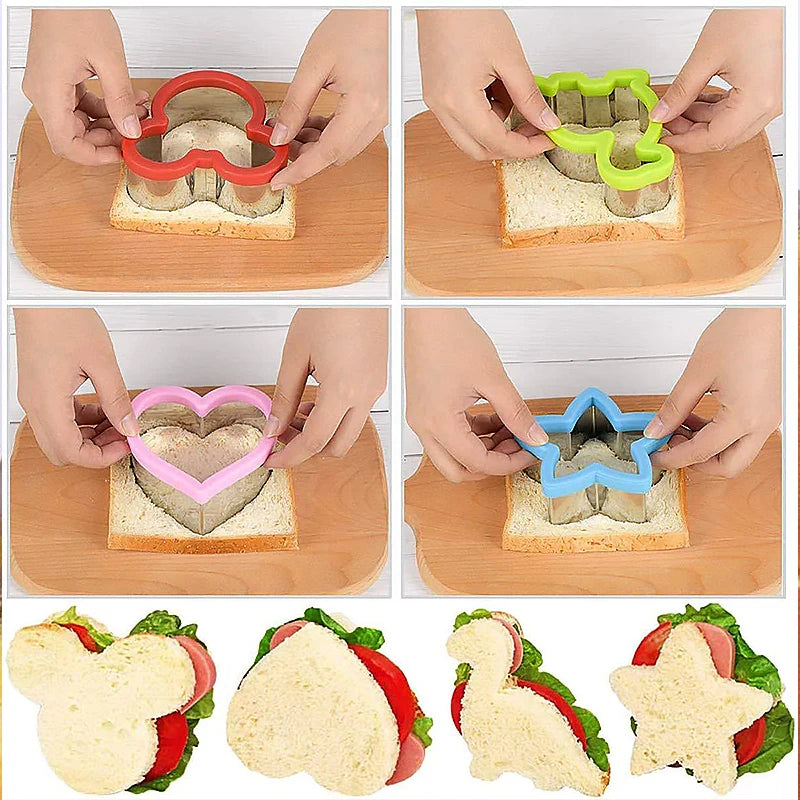 Sandwich Cutters Set for Food Cookies Bread