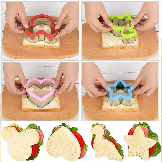 Sandwich Cutters Set for Food Cookies Bread