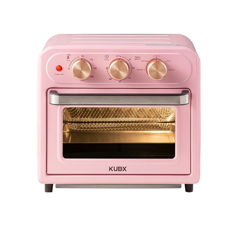 15L Visible Air Fryer Oven Retro Pink