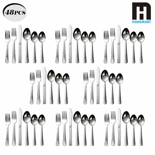 48-Piece Stainless Steel Flatware Set
