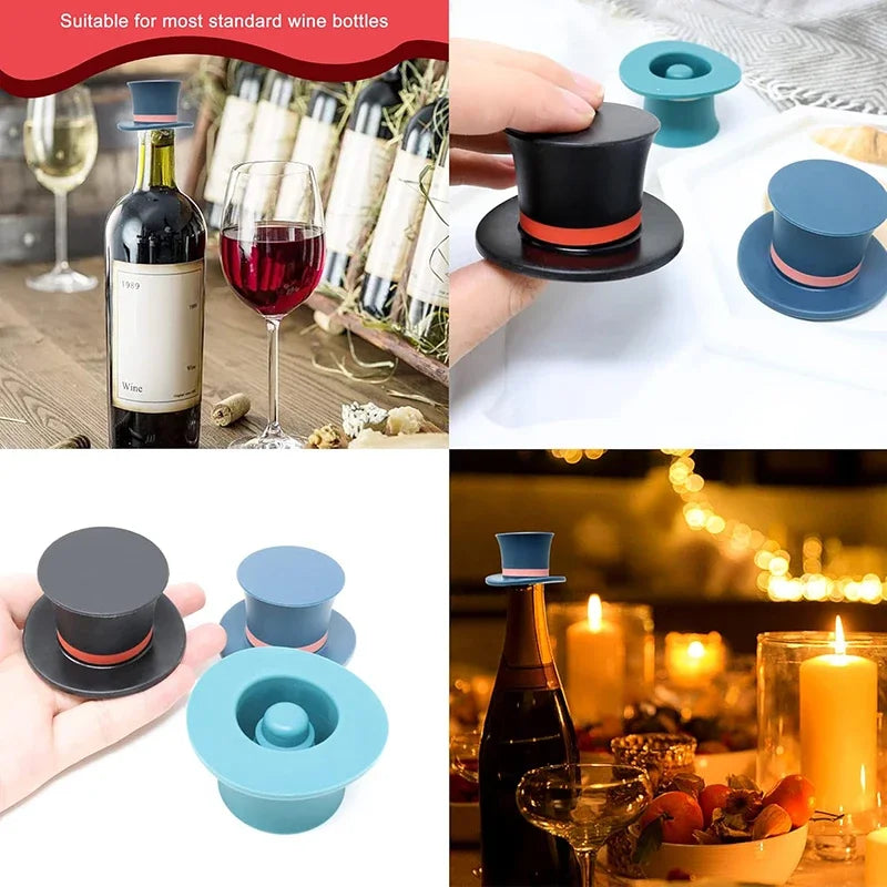 Funny Creative Hat & Poker Shape Wine Stopper