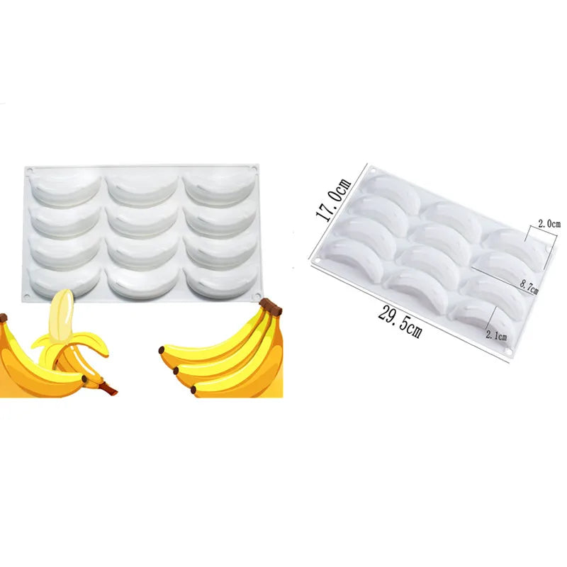 Pineapple Pear Peach Fruit Series Cake Silicone Mold