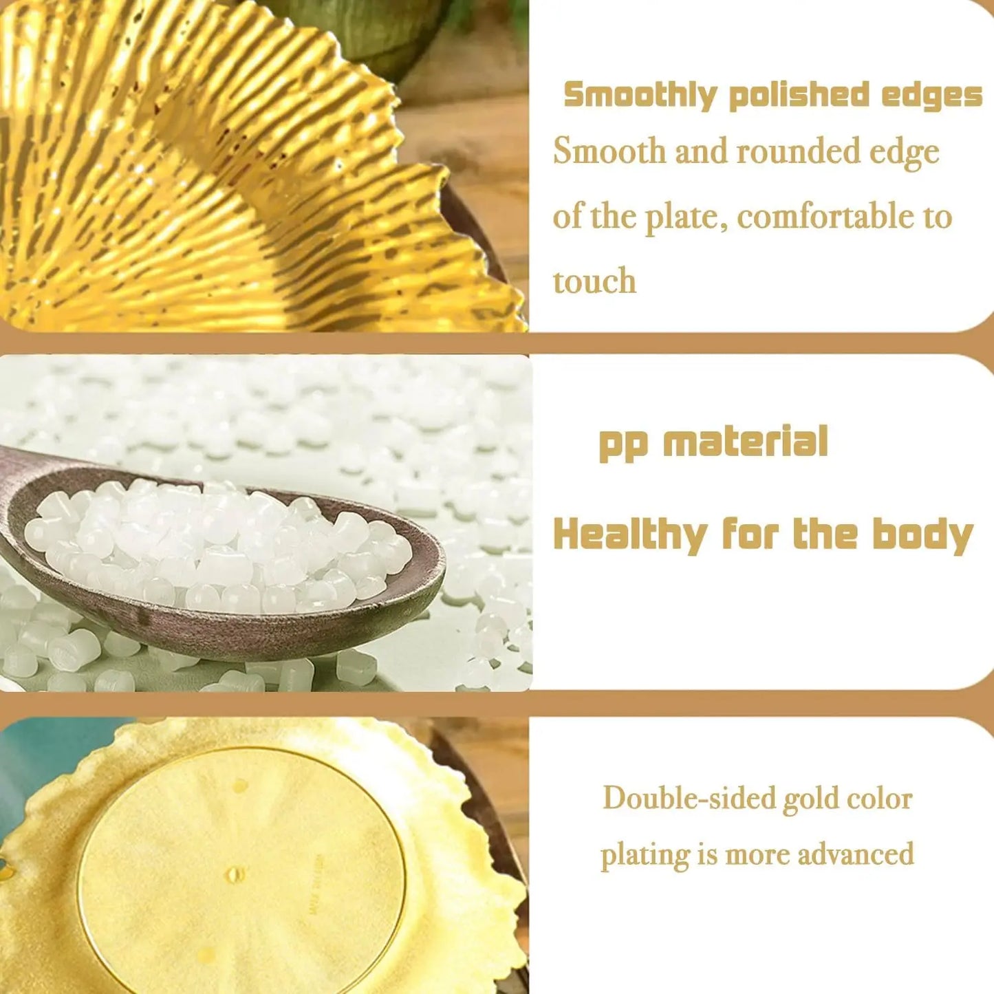 100 Pcs Charger Plates Bulk 13 Inch/Gold Plate