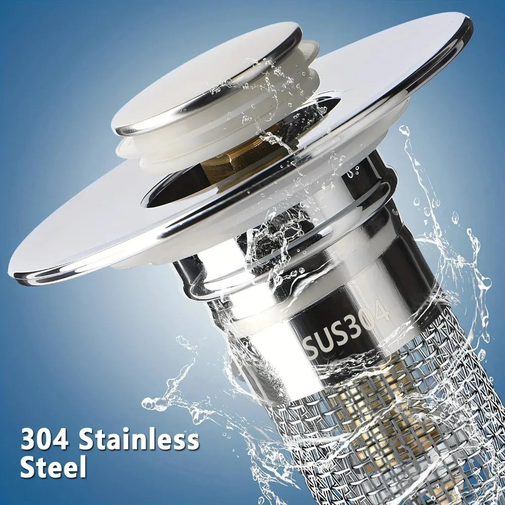 4/6/10pcs Stainless Steel Sink Plugs,