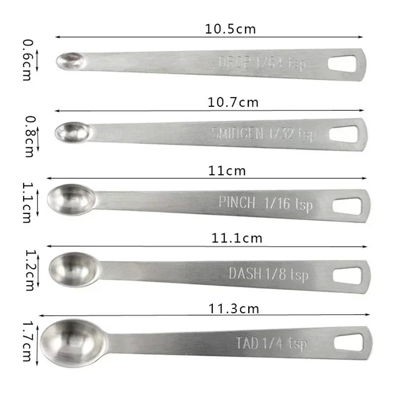 5Pcs/set Mini Measuring Spoon Set