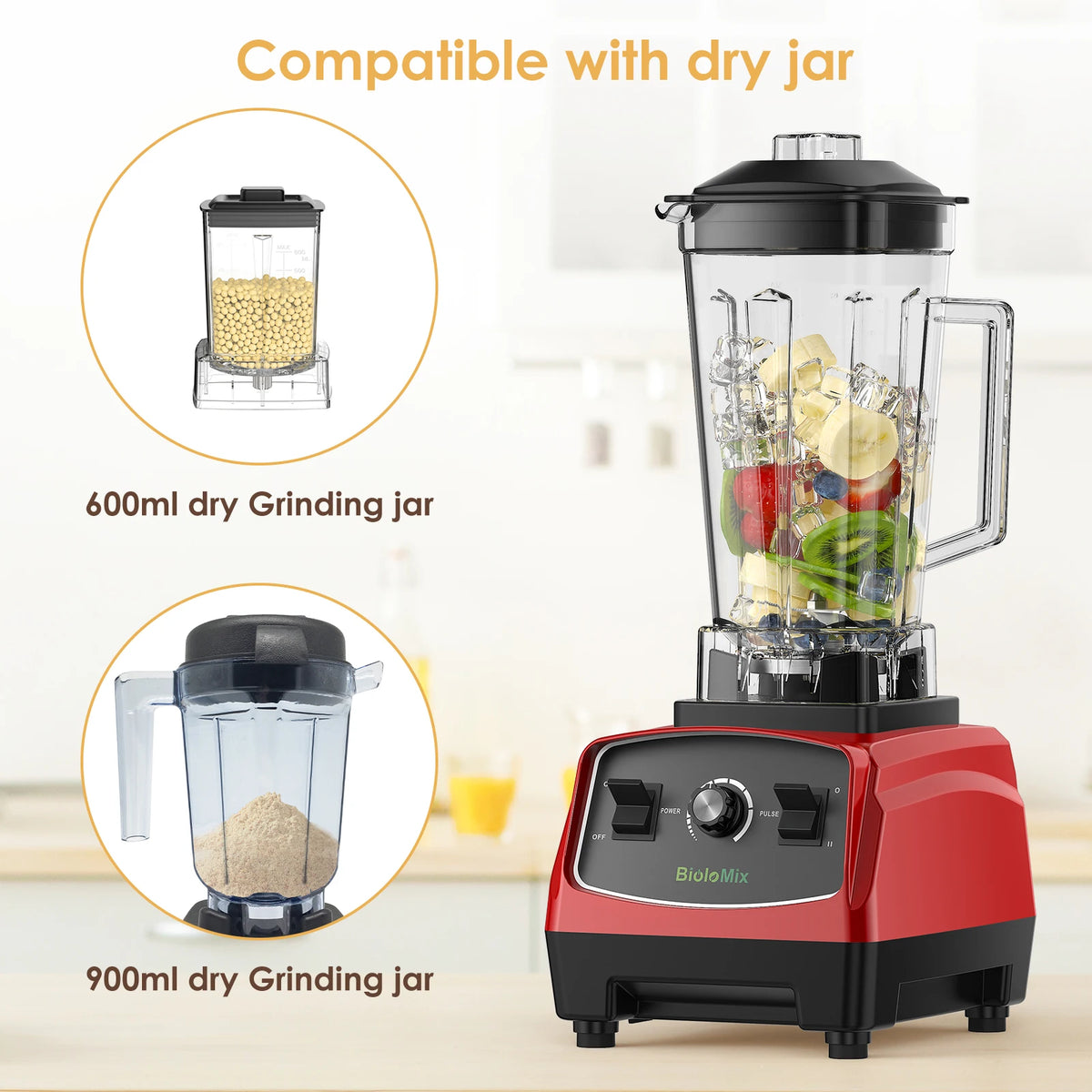 BPA Free 3HP 2200W Heavy Duty Commercial Grade Blender