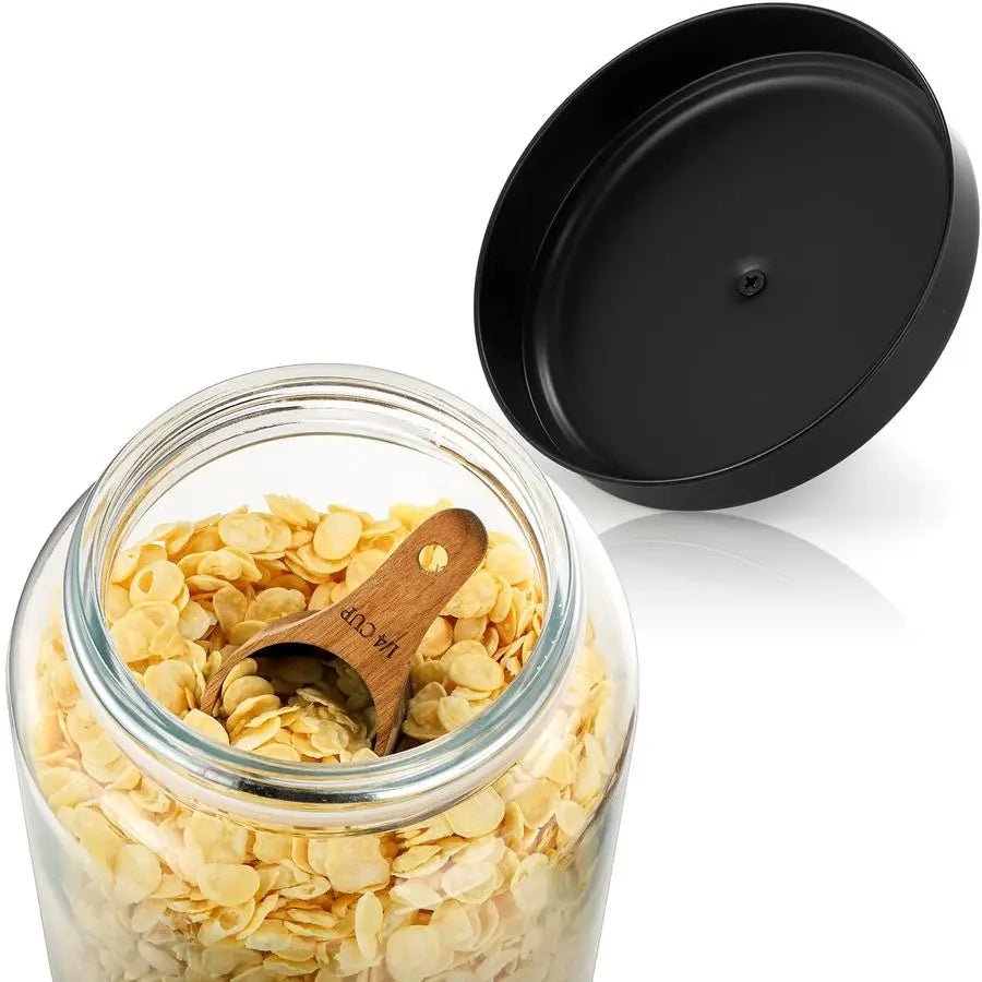 Pack Large Glass Jars with Metal Lid,