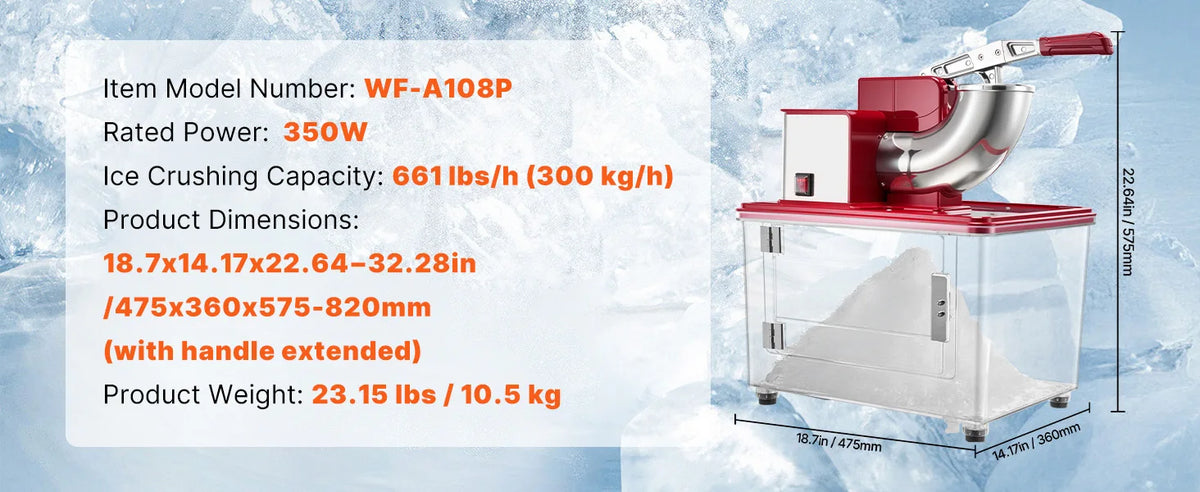661LBS/H Commercial Ice Crusher