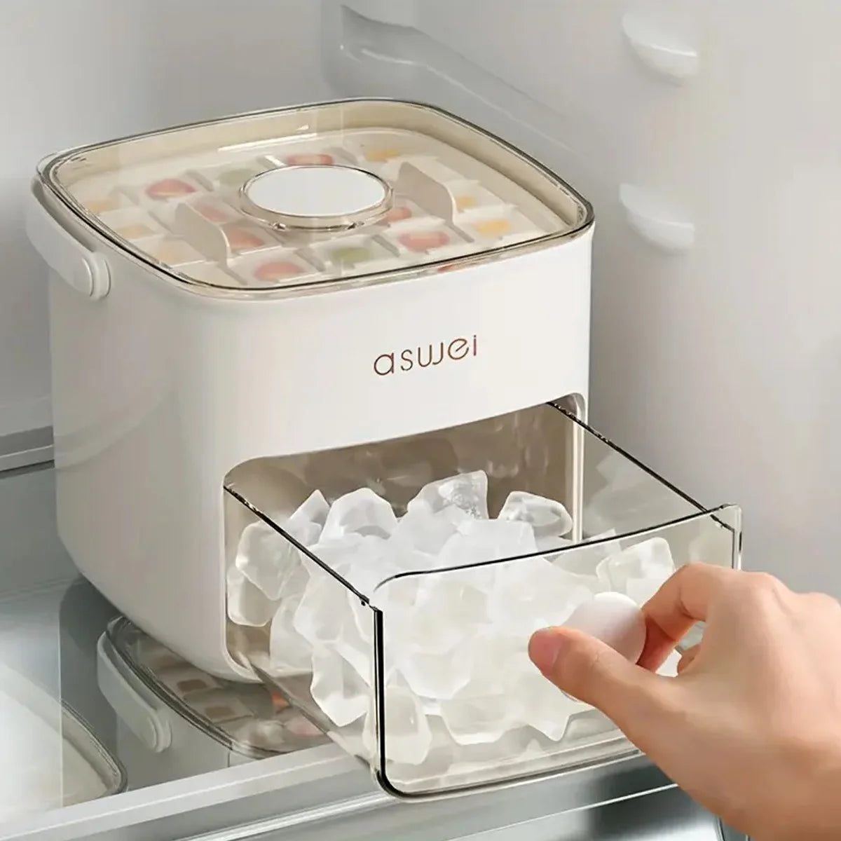 48-Cube Ice Maker with Easy-Press Lid -