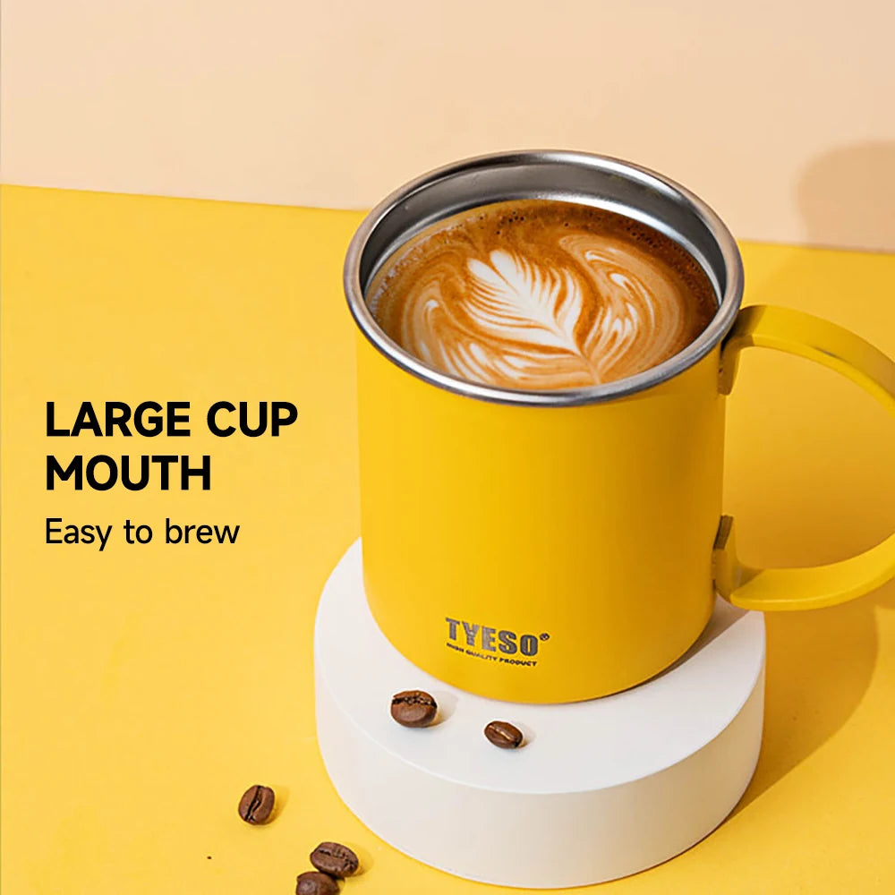 Tyeso Anti-scalding 304 Stainless Steel Cups Plastic Handle