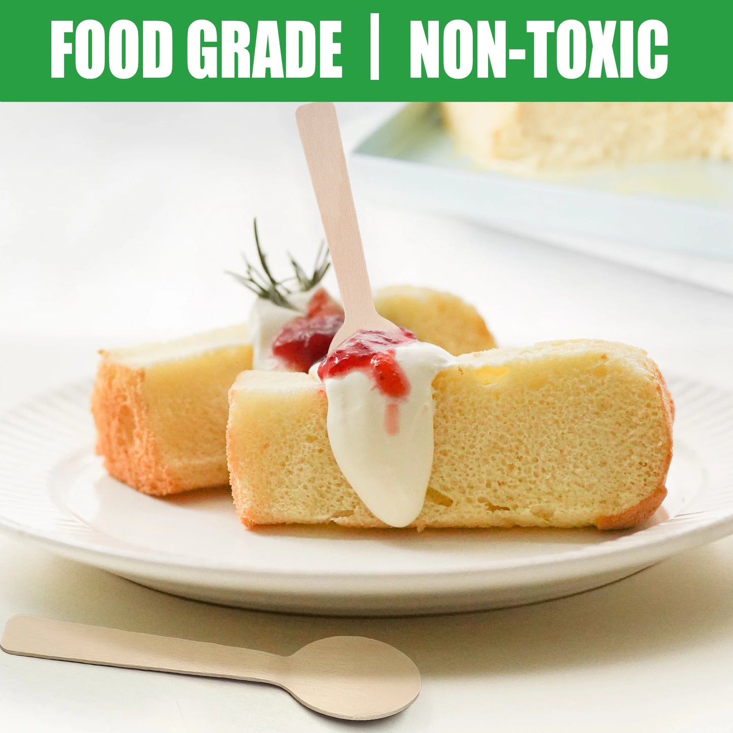 100PCS Disposable Wooden Spoon