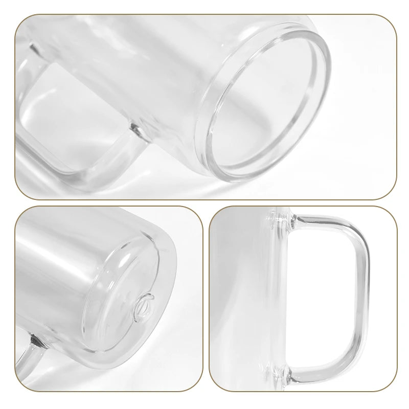 25pcs Pack 16oz Clear Double-Walled Glass Drinkware