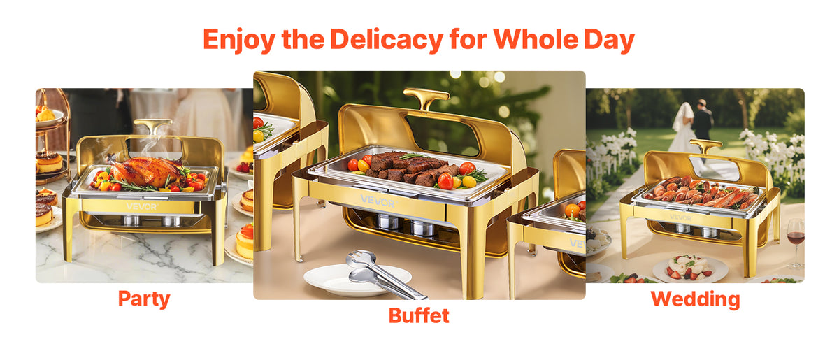 9Qt Roll Top Chafing Dish Buffet
