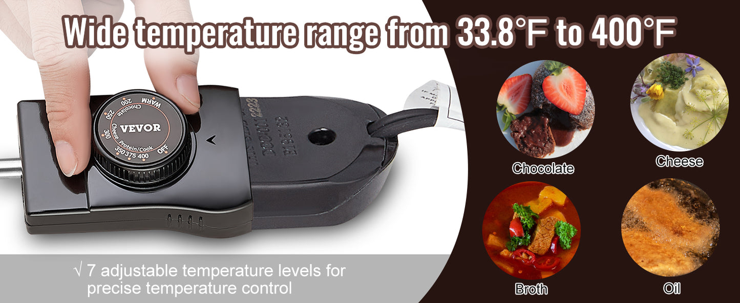 Electric Fondue Pot Set for Cheese & Chocolate