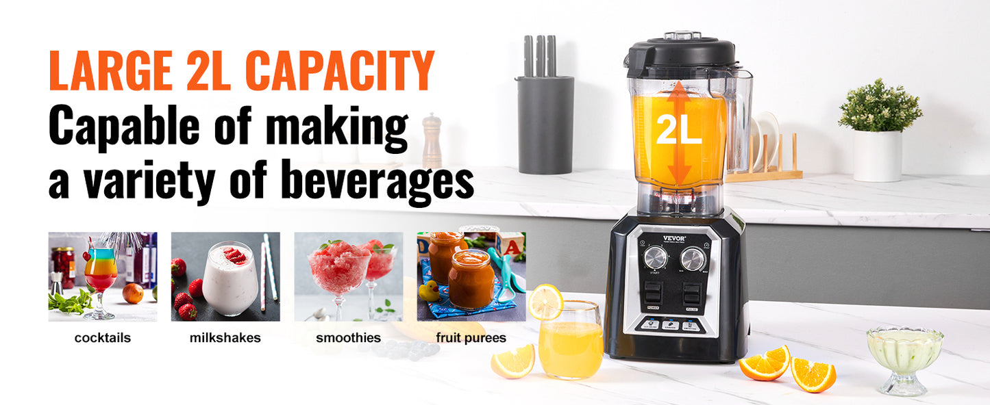 2L Smoothie Blender Professional